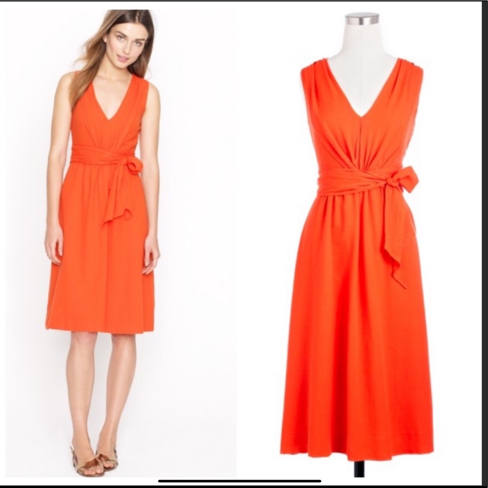Orange j crew dress